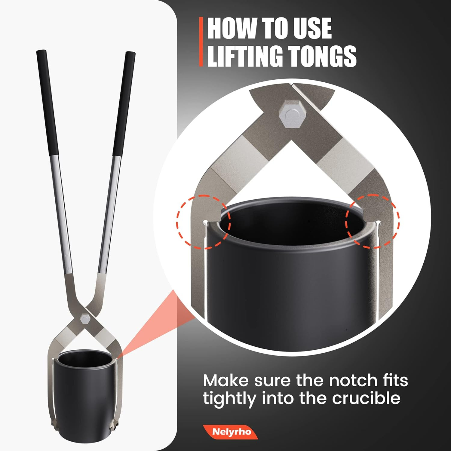 #10 (26Lbs-12Kg) Crucible Tongs Set with Lifting Tongs, Pouring Tongs and 2 Grap