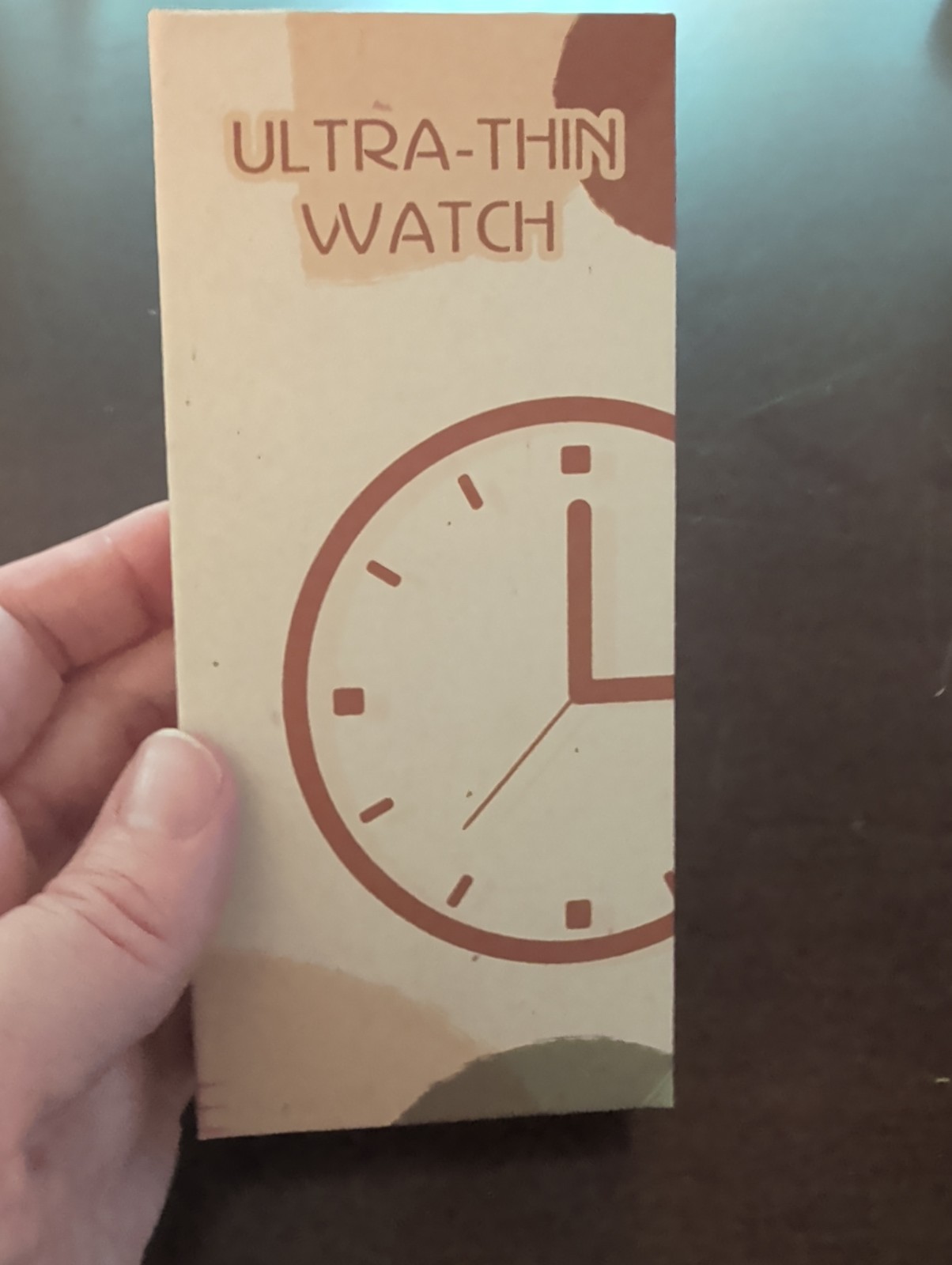 New Lavaredo Ultra Thin Brown/Blue Face Mens Quartz Wristwatch
