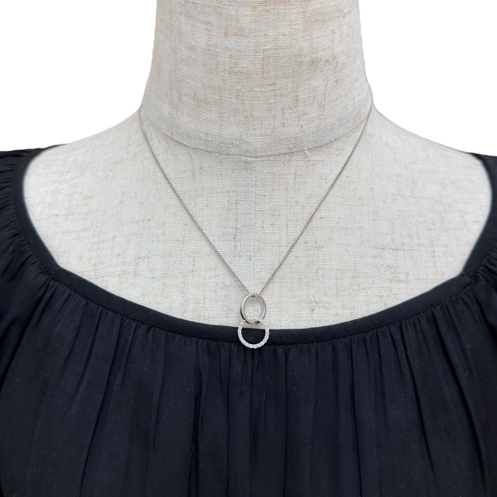 Vendome Aoyama diamond 0.27ct in total Pendant top K18WG white gold 2.7g Women
