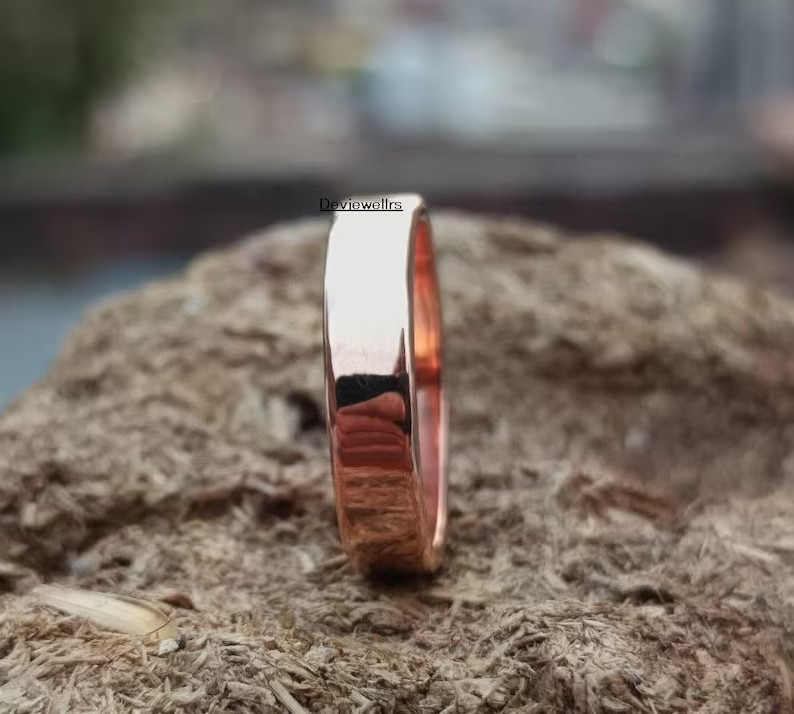 Solid Copper Wide Band Ring , 100% Pure CopperRings Jewelry, Thumb Boho All Size