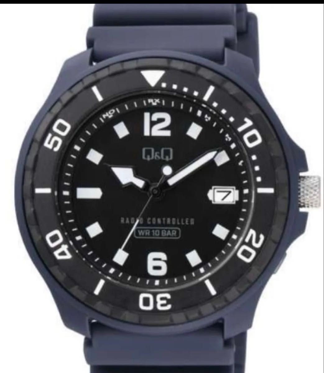 Brand New Citizen D02A 002VK Solar Radio Controlled Watch Q Q ( ) Black Dial Nav