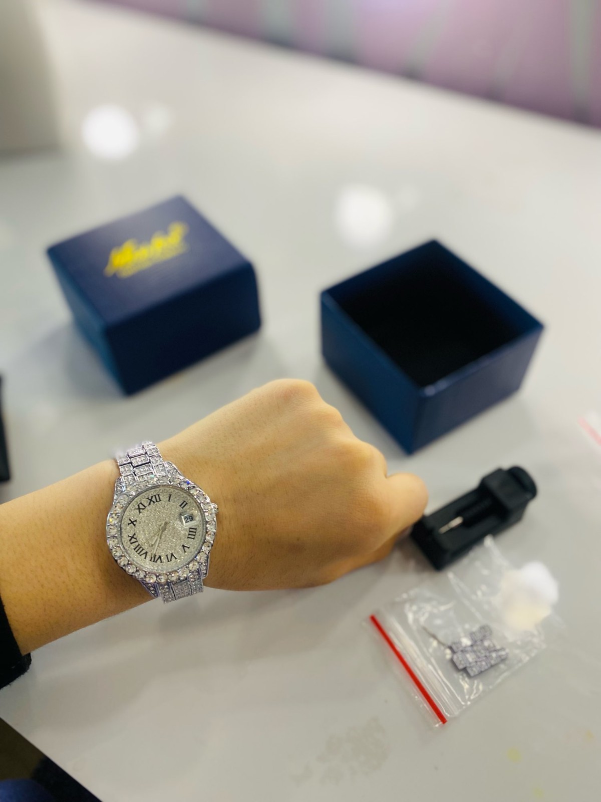 Hip Hop Luxury Ice out Women’s Watch Iced King Bling Silver Cz Diamond Best Gift