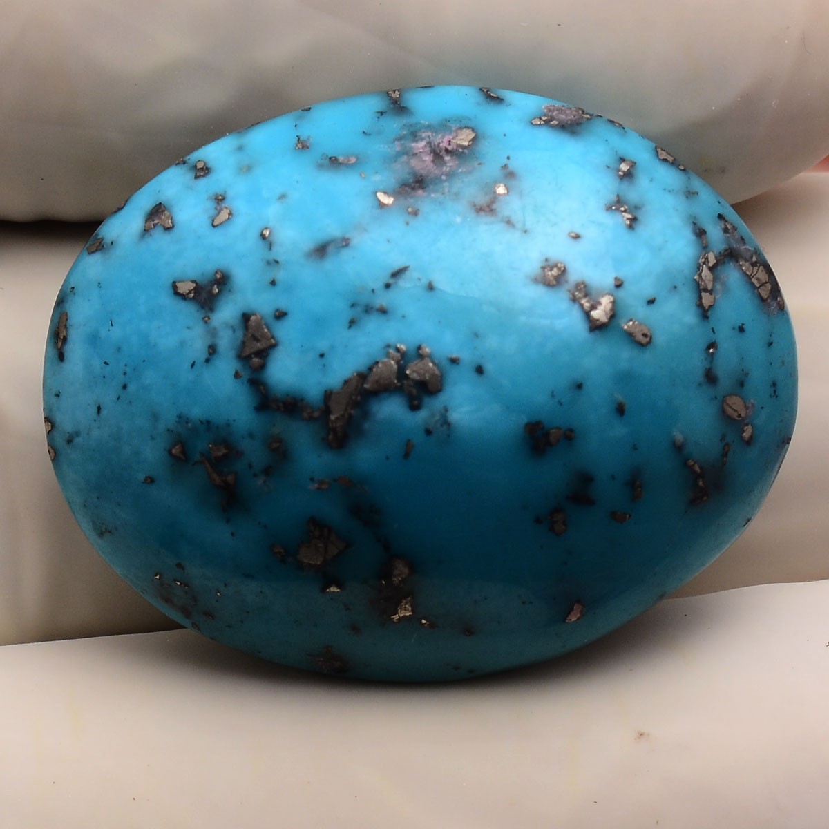 44.50 Cts Natural Persian Turquoise 28mmx22mm Oval Cabochon Untreated Gemstone