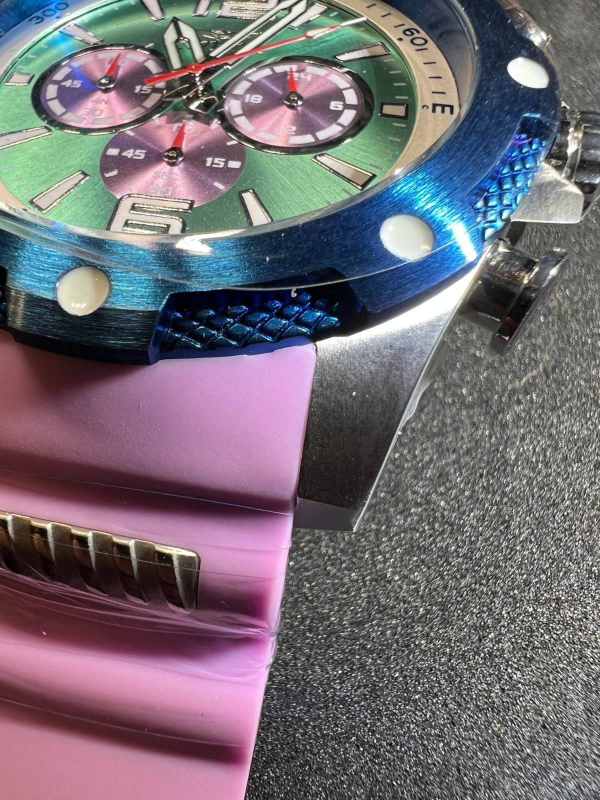 Invicta I-Force Axis Men’s Quartz Watch 50mm – Stainless Steel & Purple (43003)
