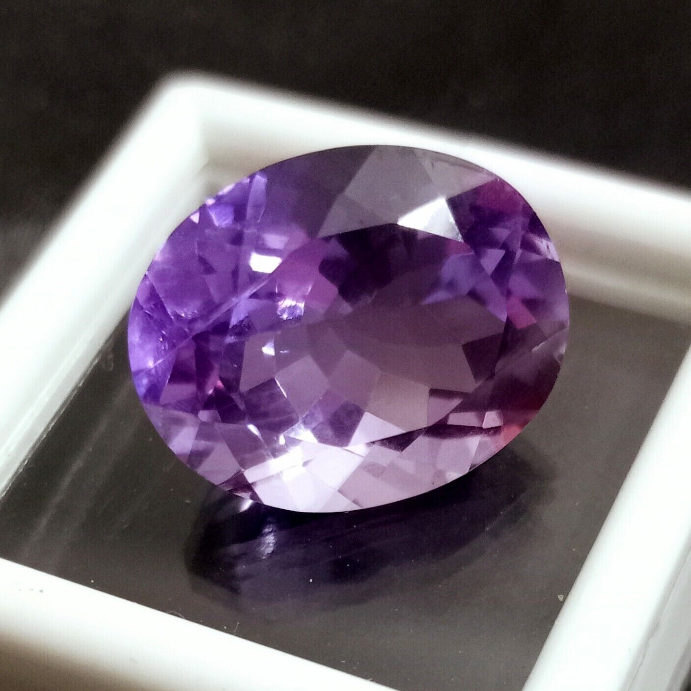 Wonderful Amethyst Size 12-14 Ct EGL Certified Natural Oval Cut Loose Gemstone