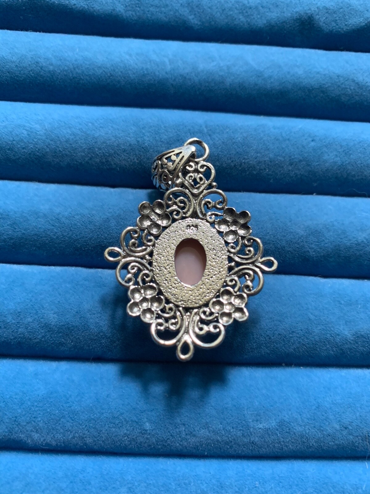BALI LEGACY Pink Opal Carved Pendant in Sterling Silver – 9.0 ctw.