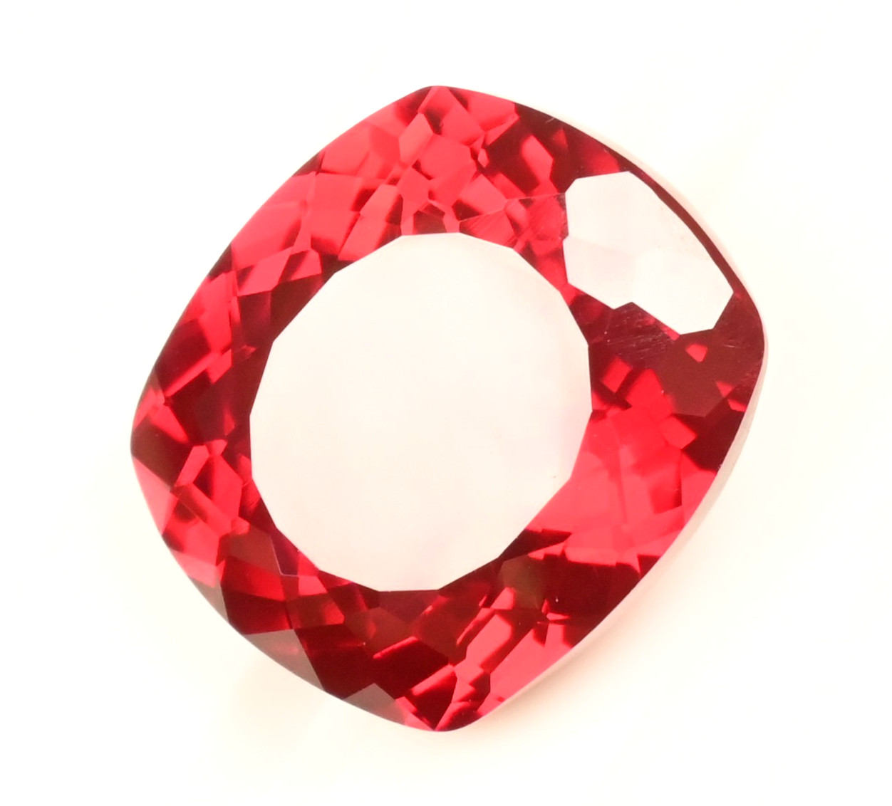 22.65 Ct Natural Mozambique Red Ruby Certified Cushion Flawless Loose Gemstone