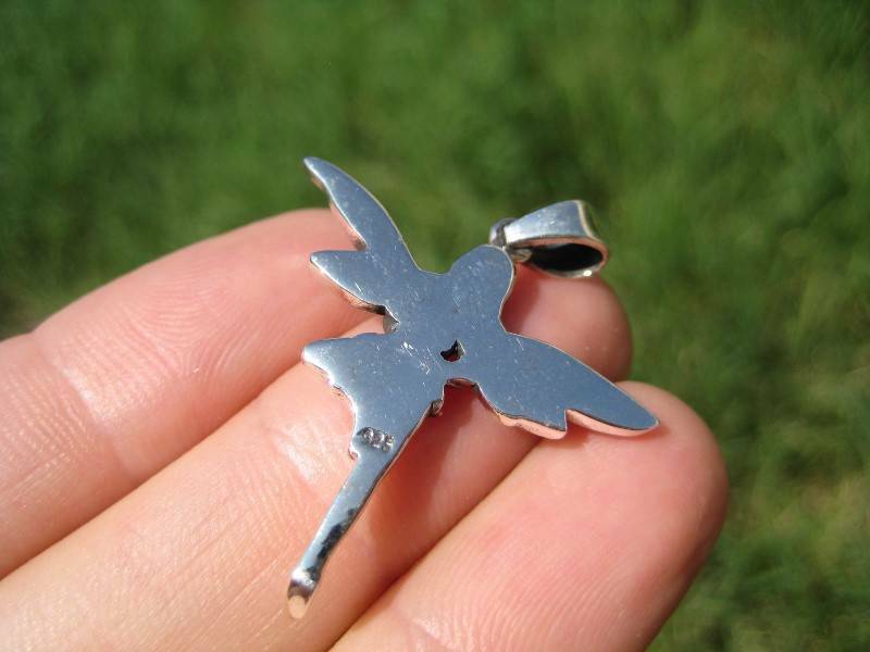 925 Silver sexy flying fairy pendant necklace Thailand jewelry N1576