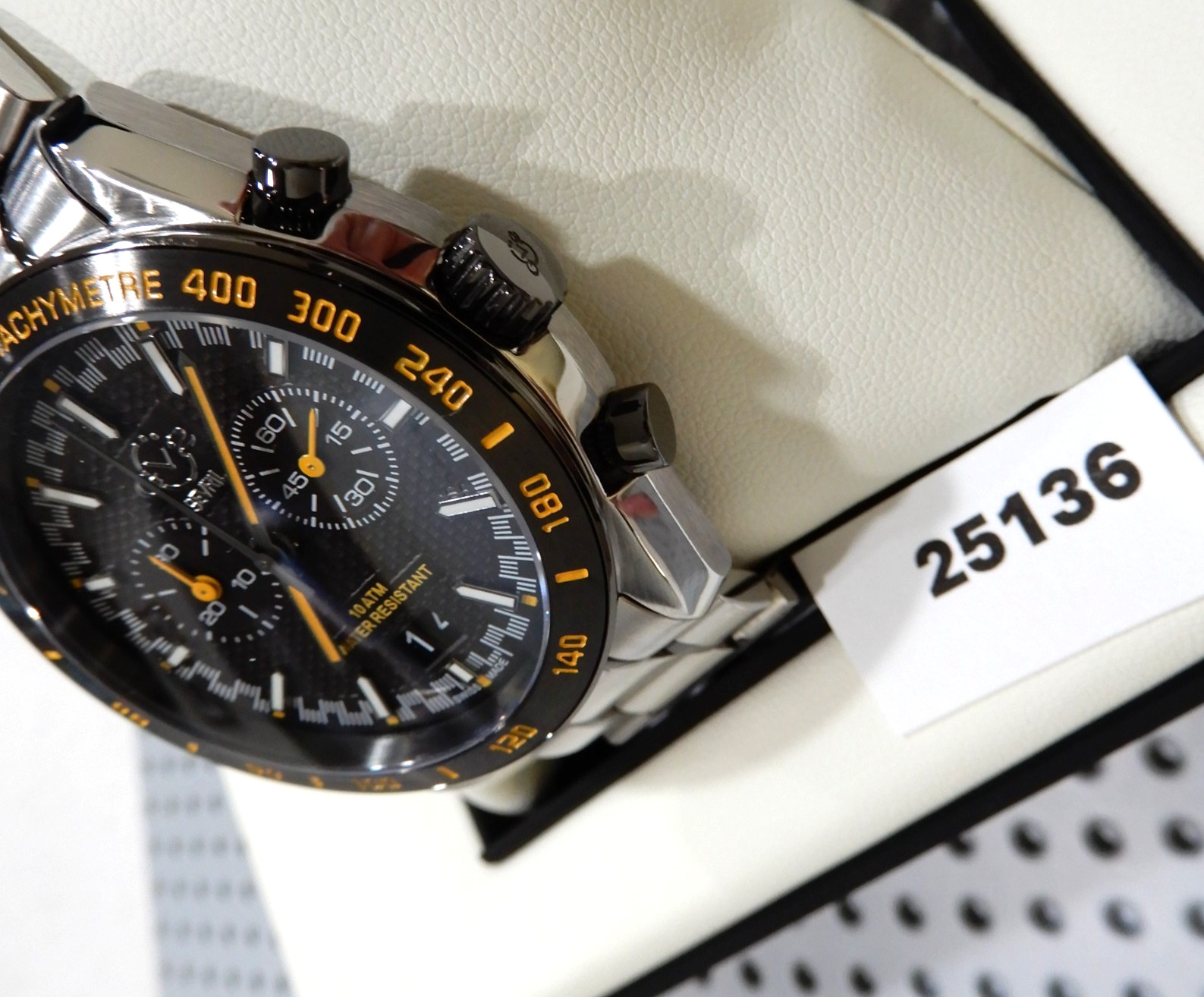New In Box! WILL NOT LAST! GV2 Men’s FRECCIA CHRONOGRAPH-Swiss Quartz-Black Dial