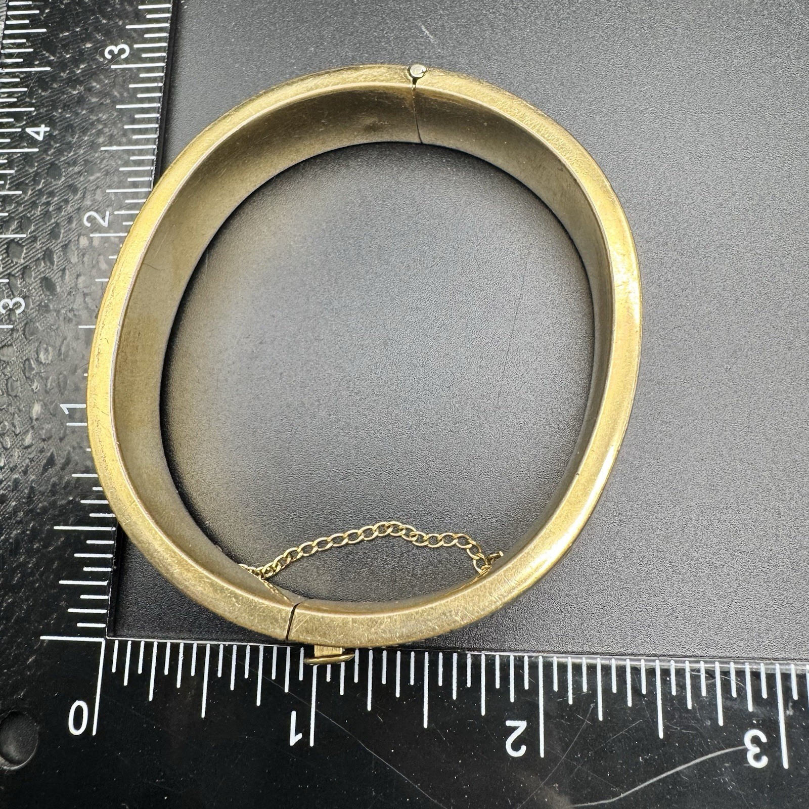 Vintage B.A. Ballou Gold Overlay Floral Hinged Bangle Bracelet 22.4g BAB Overlay