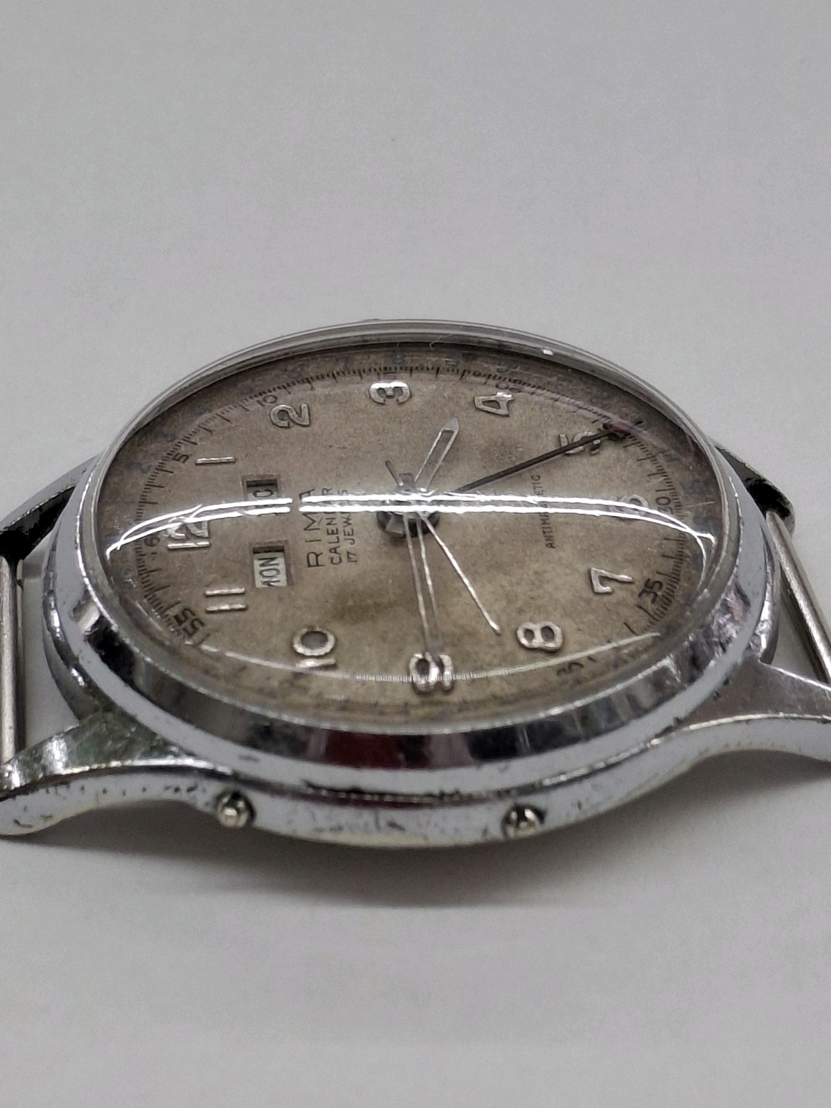 Vintage Rima- Triple Calendar Early Valjoux 90 Movement Watch Working condition