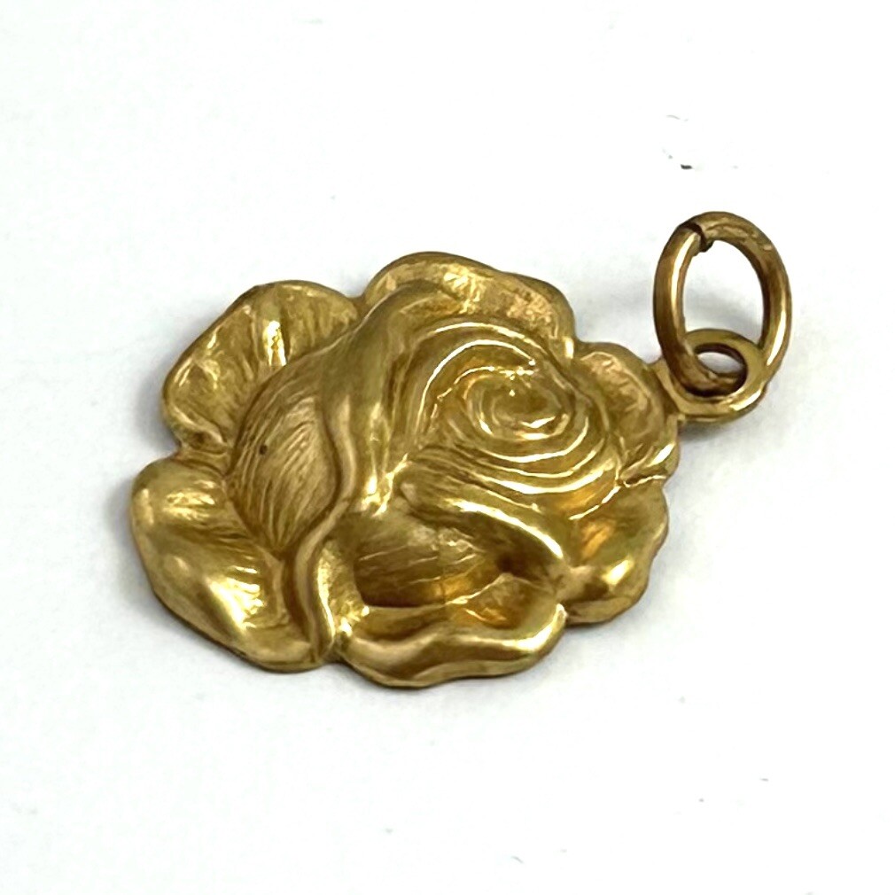 Rose Flower Charm Brass Metal Stamping Tiny Floral Jewelry For Women Dainty