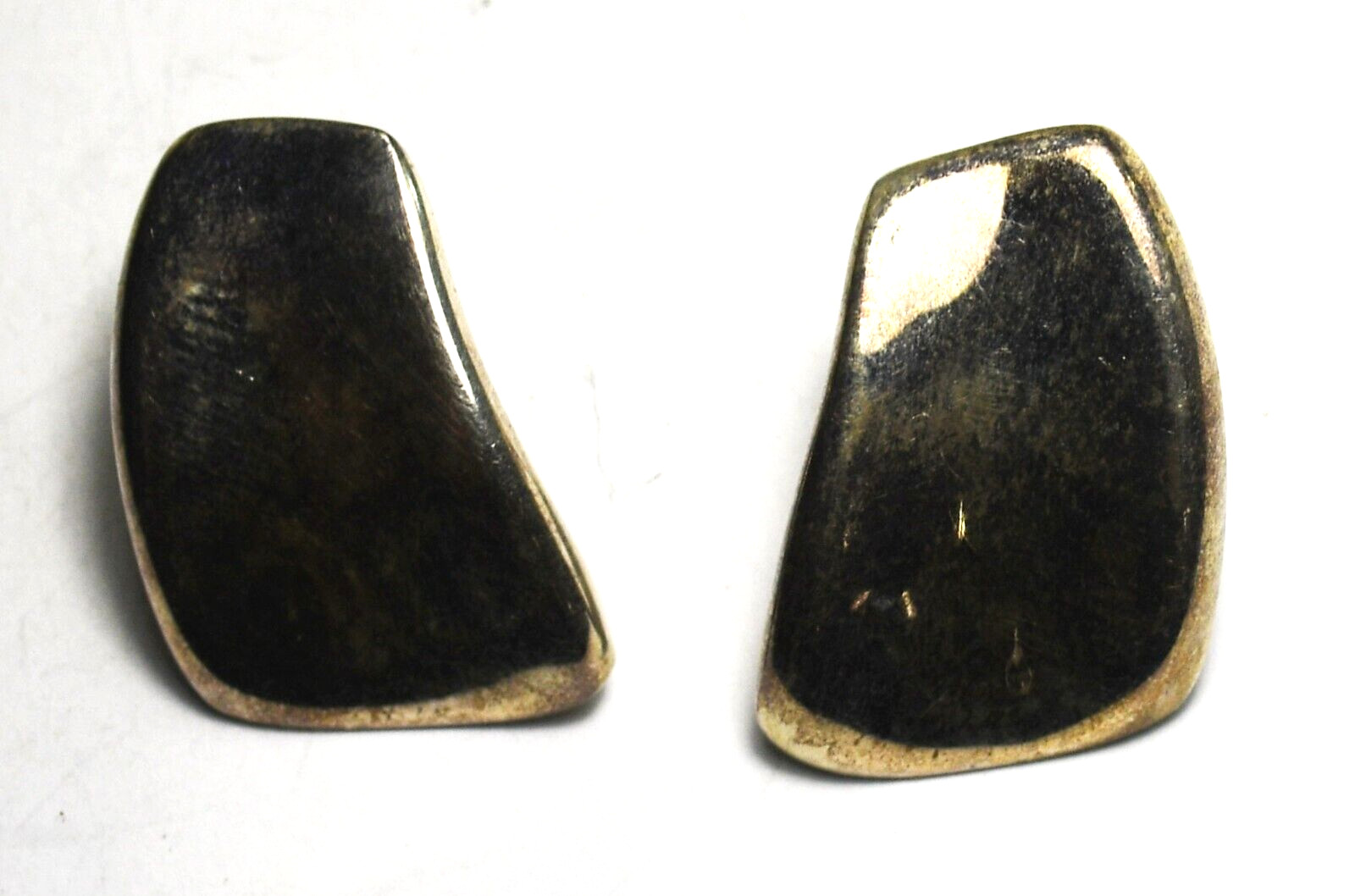 Sterling Silver Mark Wasserman Samara Modern Stud Earrings 26mm x 18mm