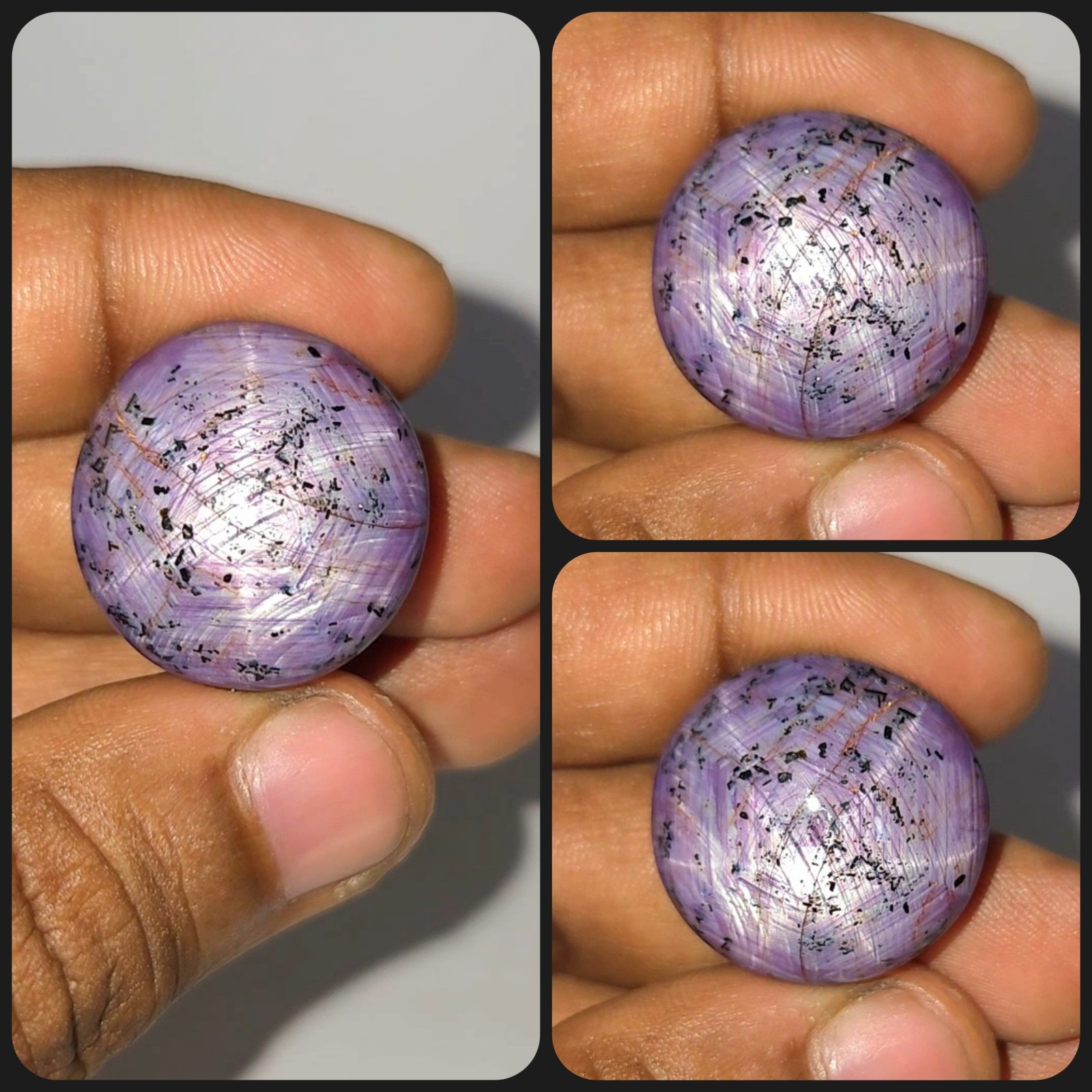 Natural 84.05 ct Star Ruby Pink Oval Cabochon untreated loose gemstone