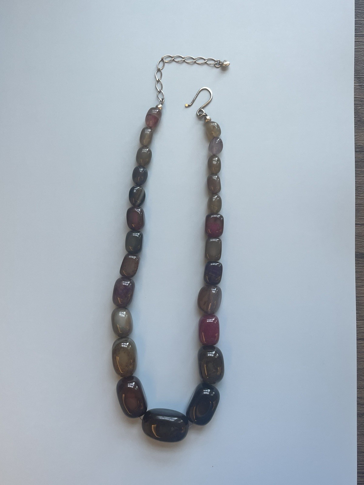 JAY KING Sterling Silver Multi-Color Agate Bead 19″ – 21” Necklace