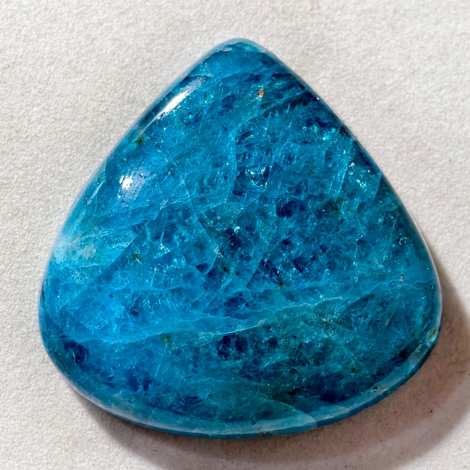 73 Cts Natural Blue Apatite Cabochon Gemstone 32.1×32.4×8 MM
