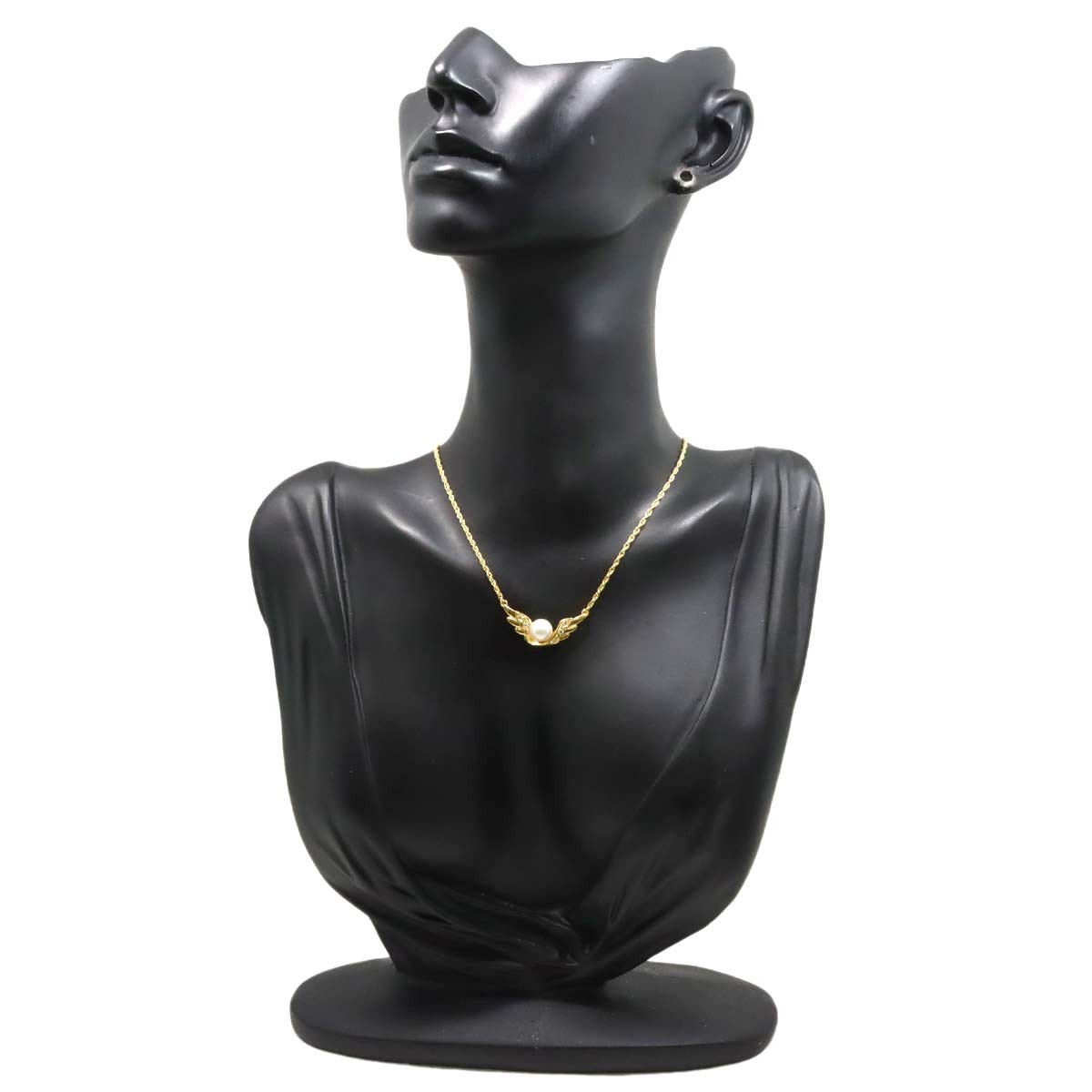 MIKIMOTO Akoya Pearl 6.9mm Diamond Necklace 18K YG 750 90318970