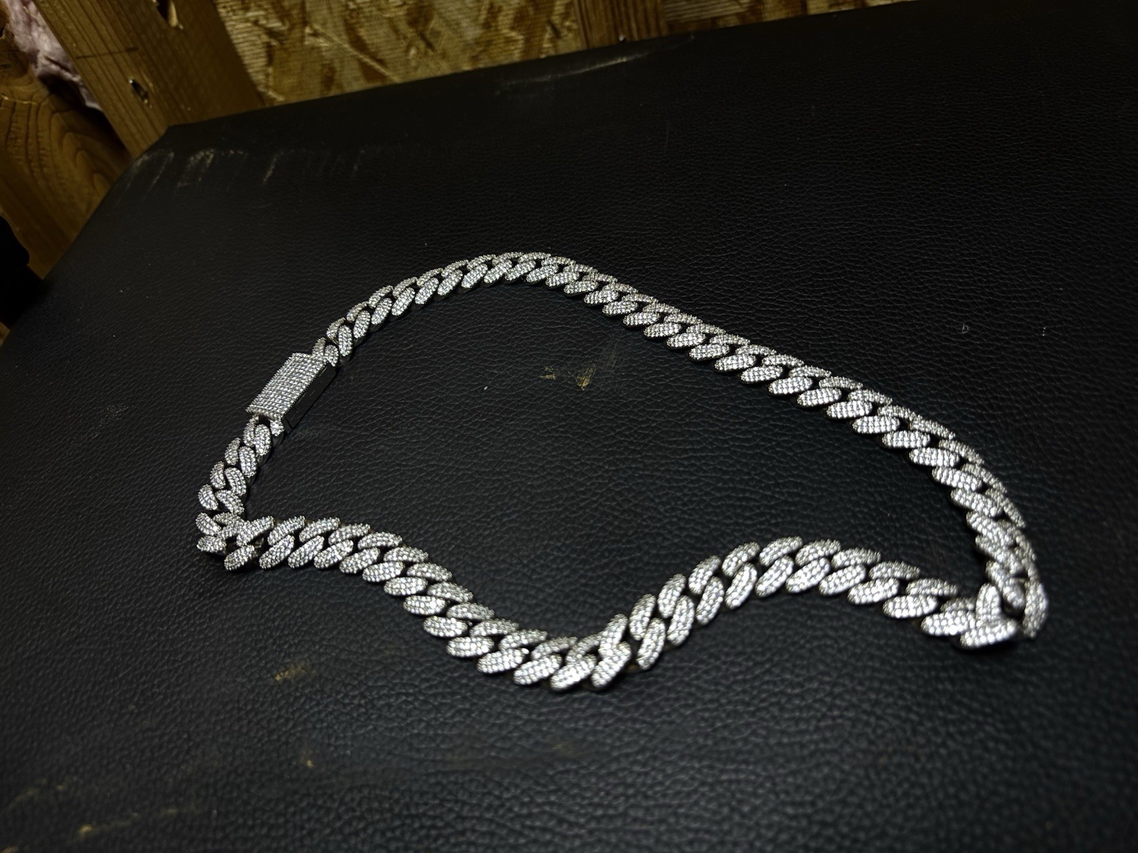 Iced out Moissanite Cuban link chain