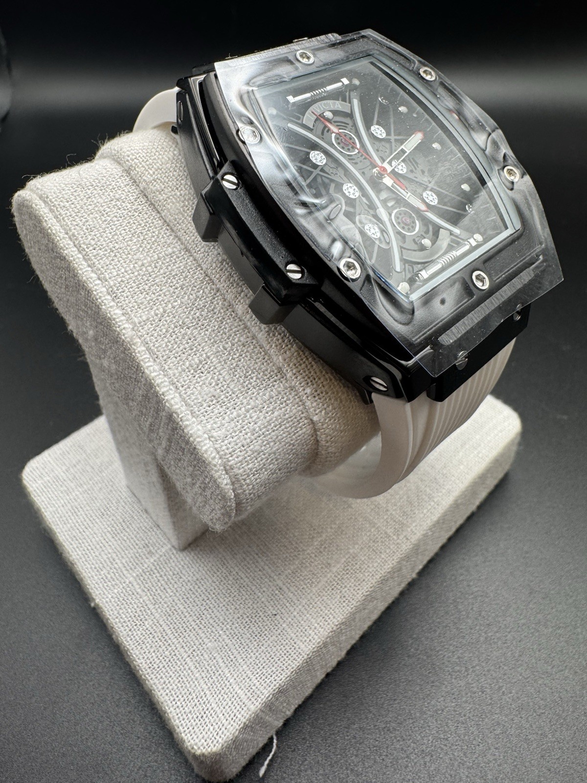 Invicta S1 Rally 69844 Skeleton Watch White Strap + Racing Presentation Box