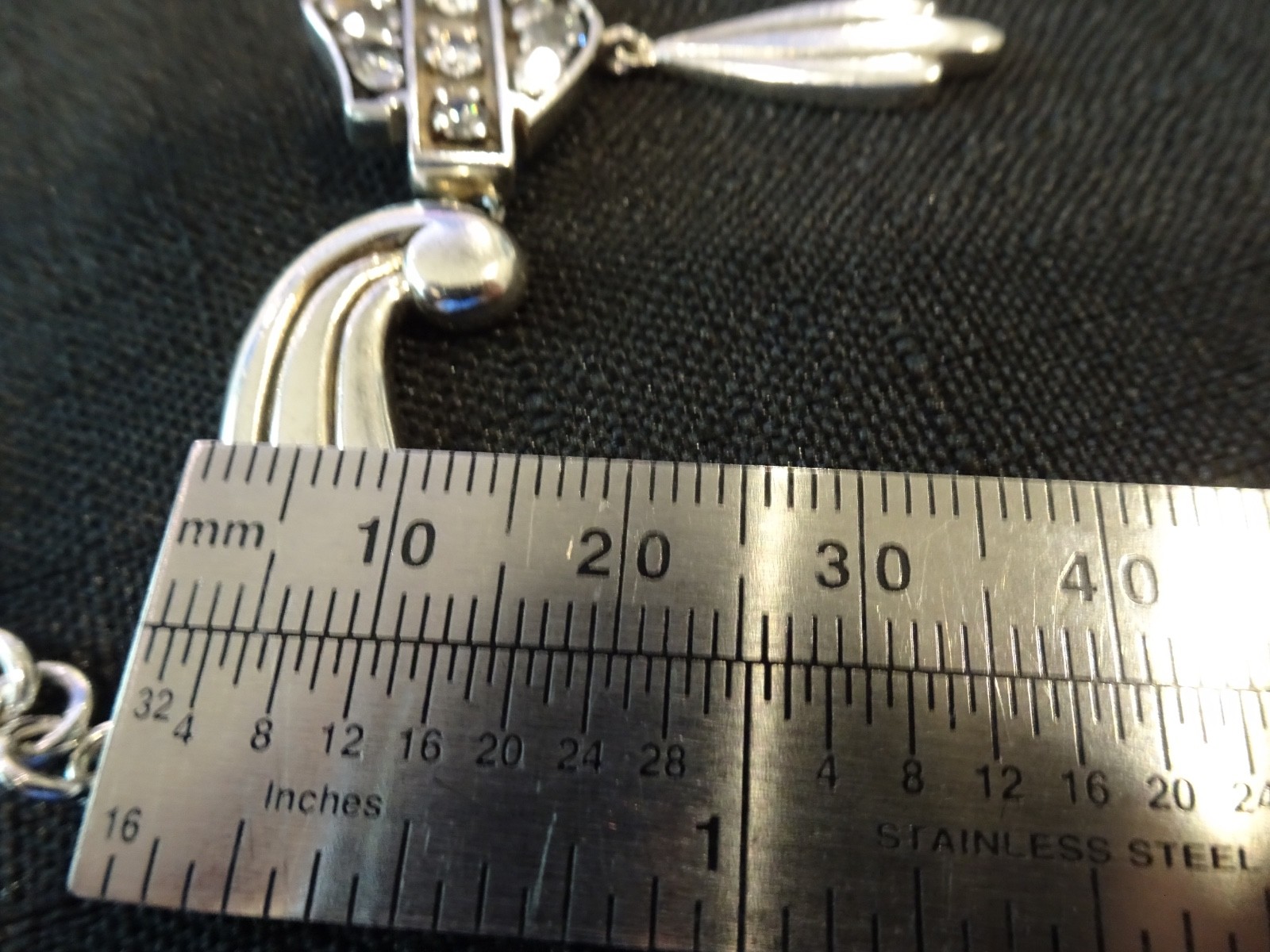 # 785-STERLING SILVER ANGEL WING PENDANT ON STERLING NECKLACE-925–18 INCH-
