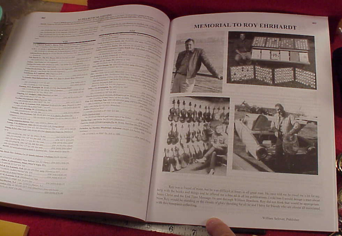 BEGINNING TO END BOOK VINTAGE AMERICAN POCKET WATCHES ROY EHRHARDT 469 pages