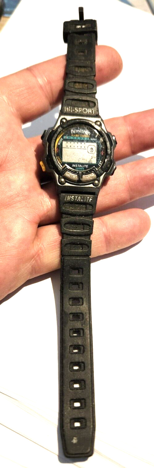 Armitron Instalite Hi-Sport Digital Watch for parts or repair