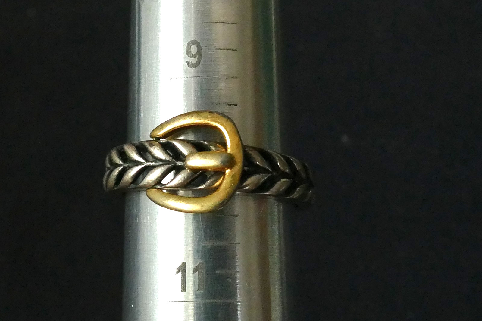 Signed NVC Nataliya V Collister Avon Sterling Silver Belt Buckle Ring Size 10