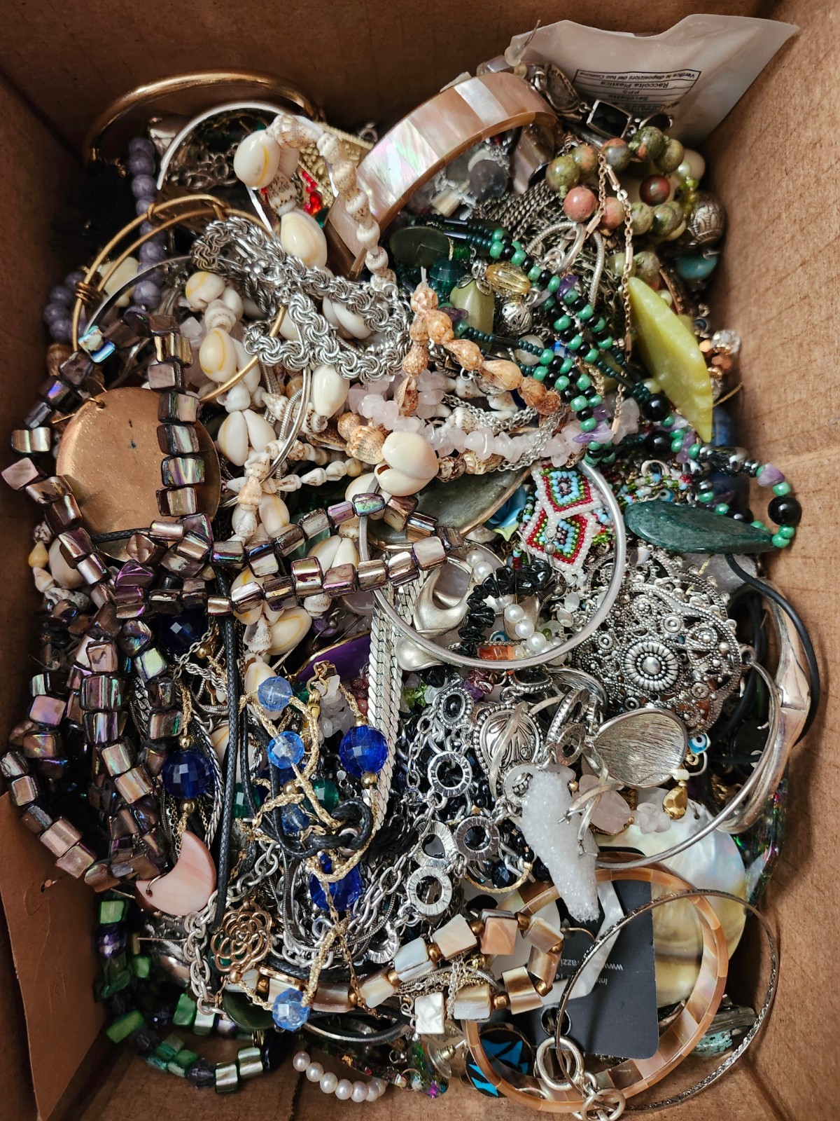 10 lb grab bag box wearable costume jewelry #4