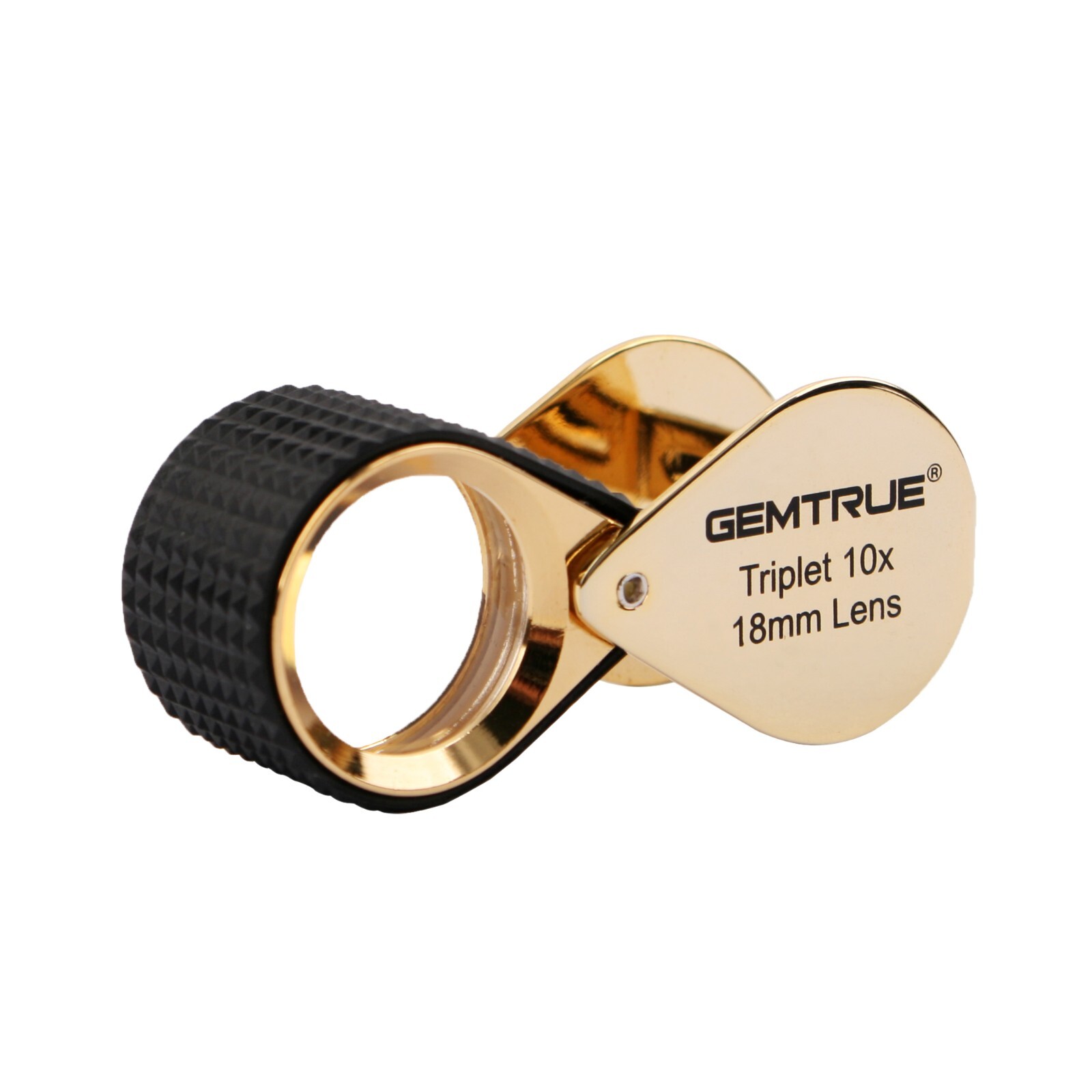 GemTrue Jewelry Loupe 18mm 10x Triplet Loupe with Rubber Grip Diamond Magnifier