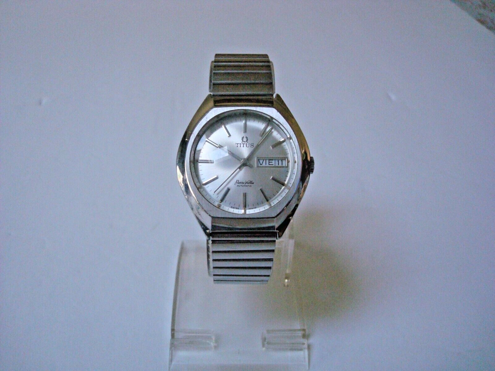 Titus Pierre Vallee Men”s Automatic SS Watch ETA 2879 DD QS Titus Band 5xSigned