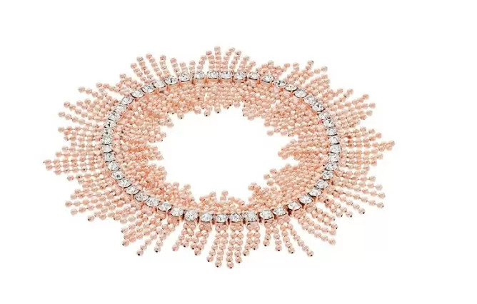 Rhinestone Fringe Bracelet, Color: Rose Gold Tone, Size: One Size ()