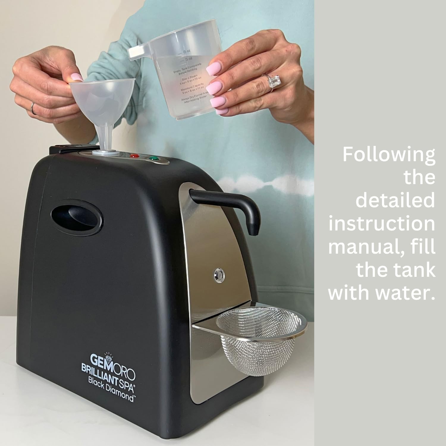 Jewelry Steam Cleaner Black Diamond Spa Machine