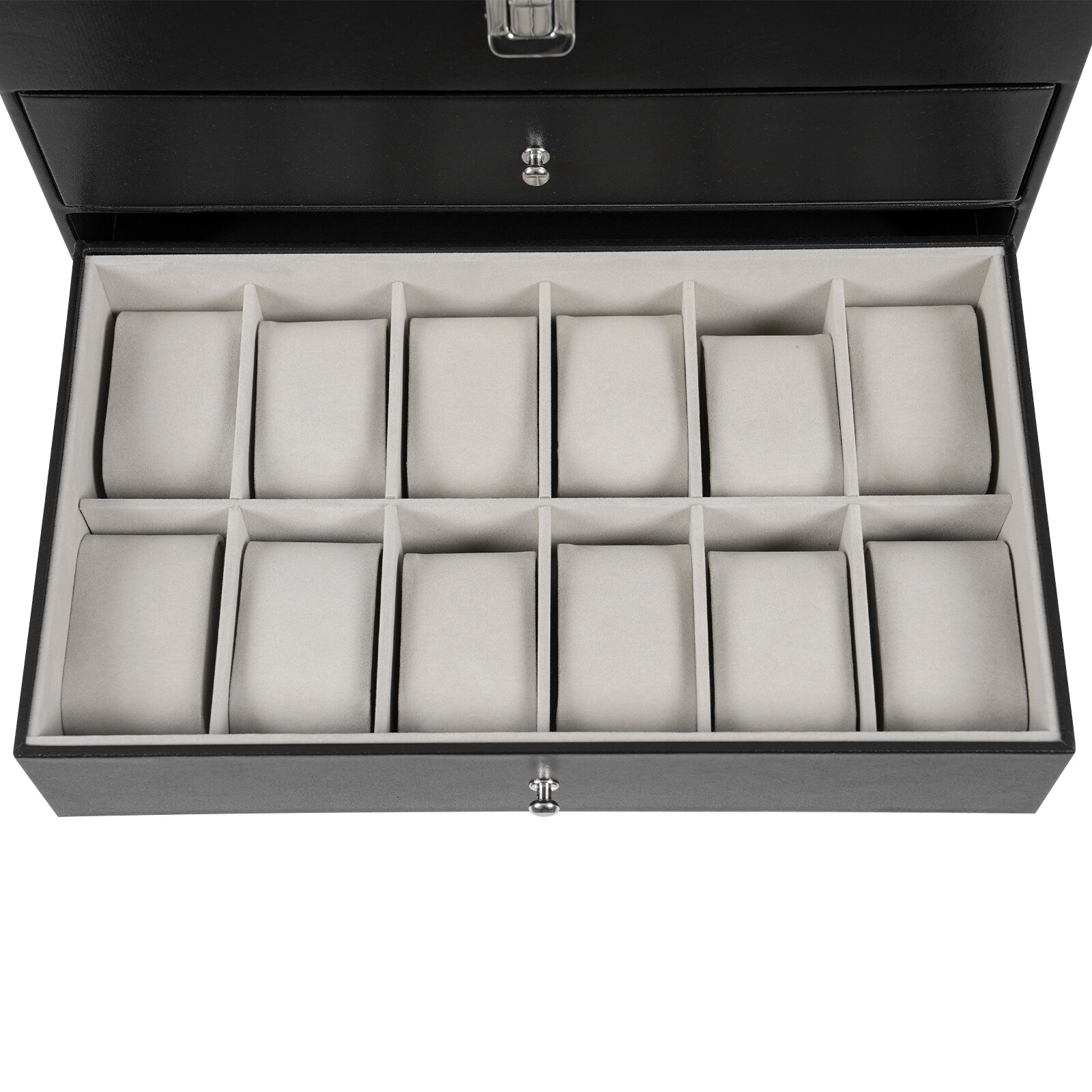 Sunglasses Case Watch Box Watch Case Jewelry Box and 12 Eyeglasses Storage