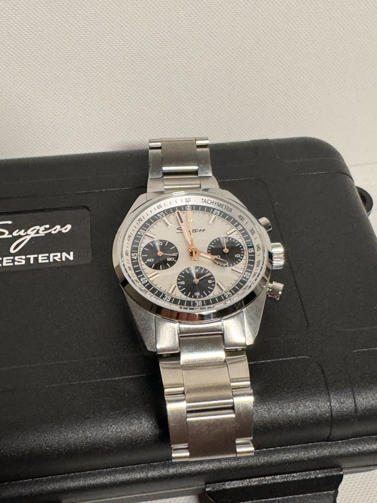 Sugess S465.SR.S SWAN NECK Sapphire Chrono Mechanical Watch SEAGULL 1963