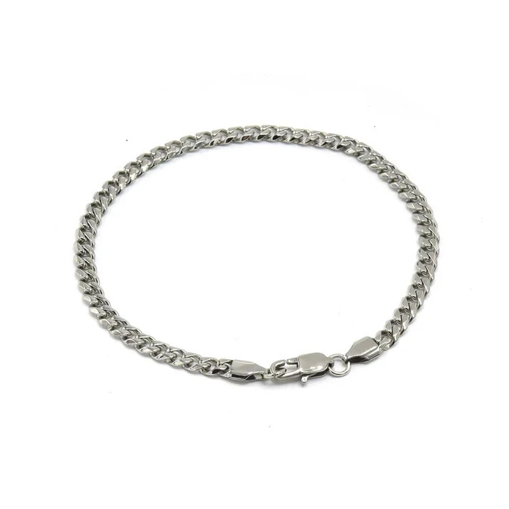Stainless Steel Cuban Curb Bracelet- Length 6”-9”, Width-3, 5, 7, 9mm