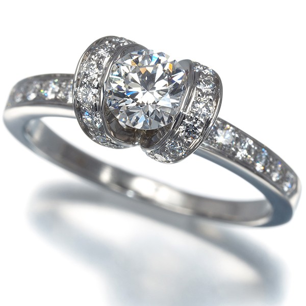 Auth Tiffany&Co. Ring Diamond 0.50ct F VVS2 EX Solitaire US6-6.25 Pt 950