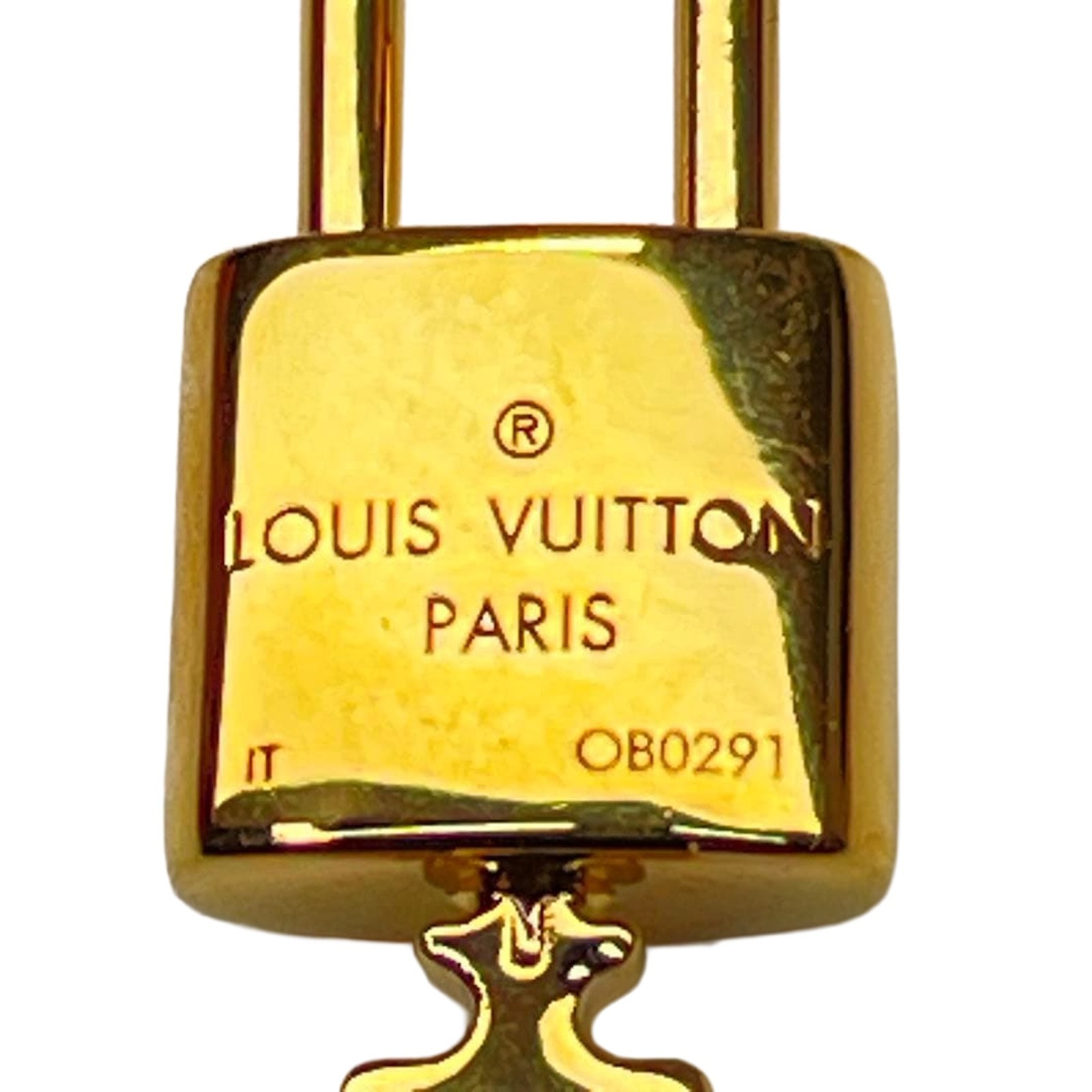 LOUIS VUITTON Locky Earring Ear Cuff Gold Padlock Motif Authentic Excellent