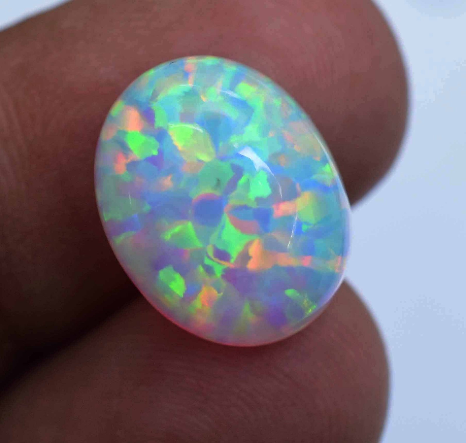 Natural Ethiopian Fire Opal 7.40 CT AGSL Certified Play Of Color Loose Gemstone