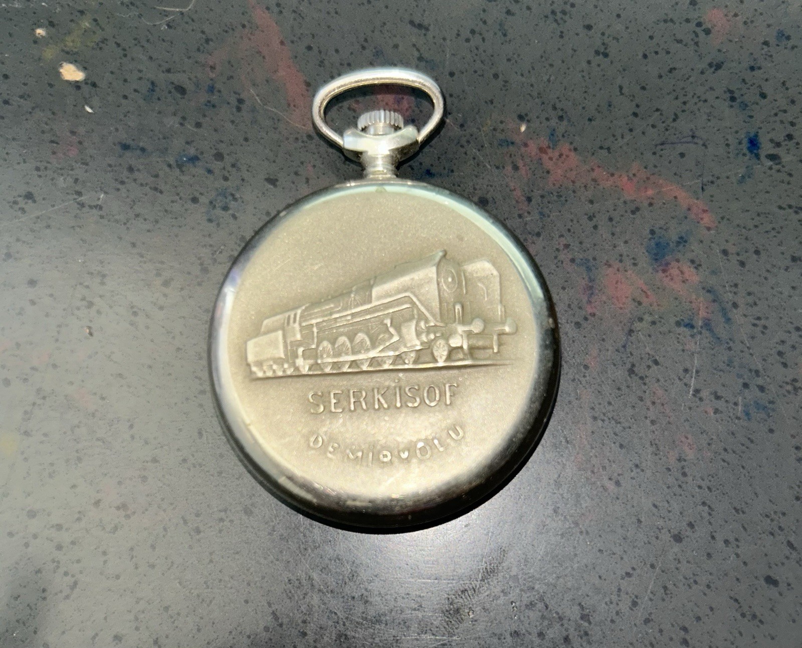 Vintage Rare Serkisof Garant Demiryolu Pocket Watch