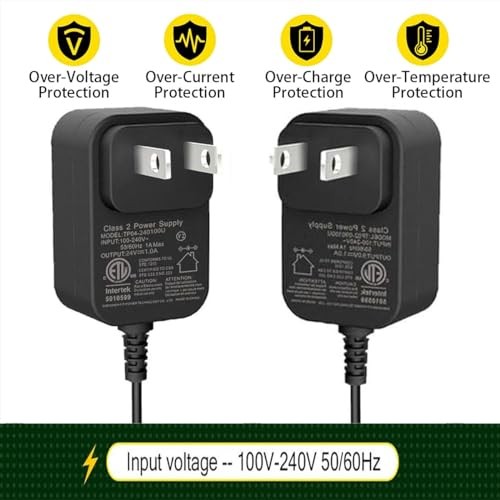 15W Power Cord Replacement Adapter, 12V 1.25A, 6.6ft, Black