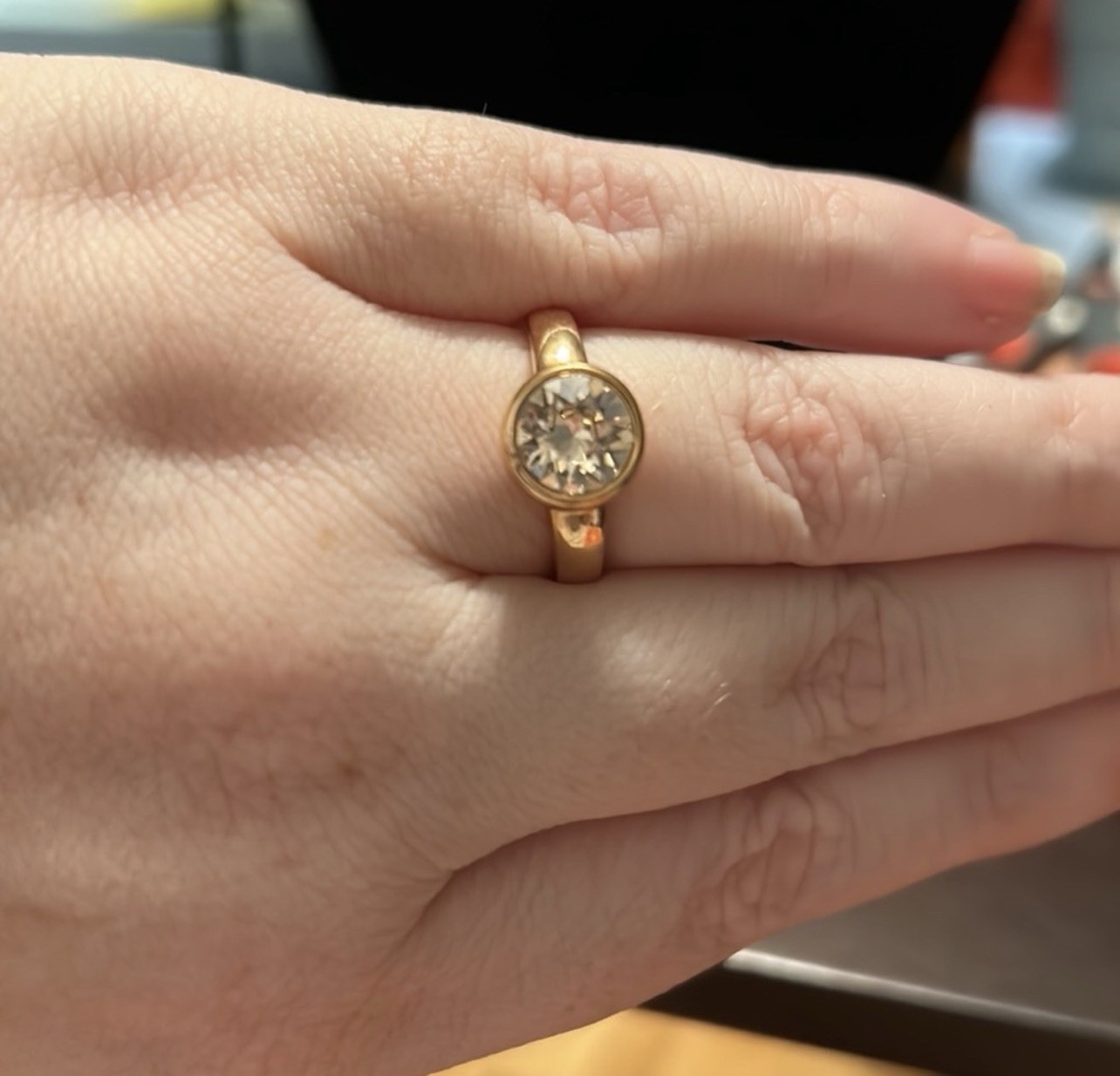 Touchstone Crystal BLISS Ring Size 9 Rose Gold Plated BNIB
