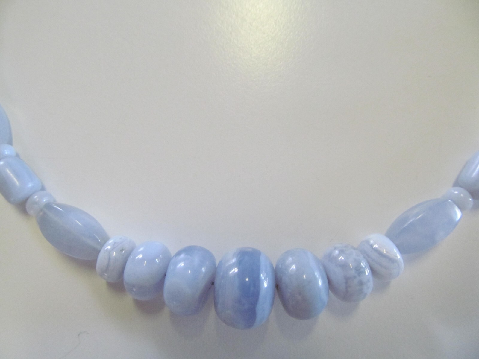 Mine Finds by Jay King Sterling Blue Lace Agate Graduated Bead Necklace