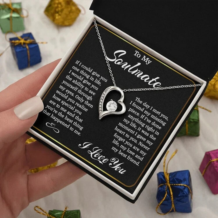 To My Soulmate Necklace, Soulmate Gift, Valentine Gift, Anniversary Necklace