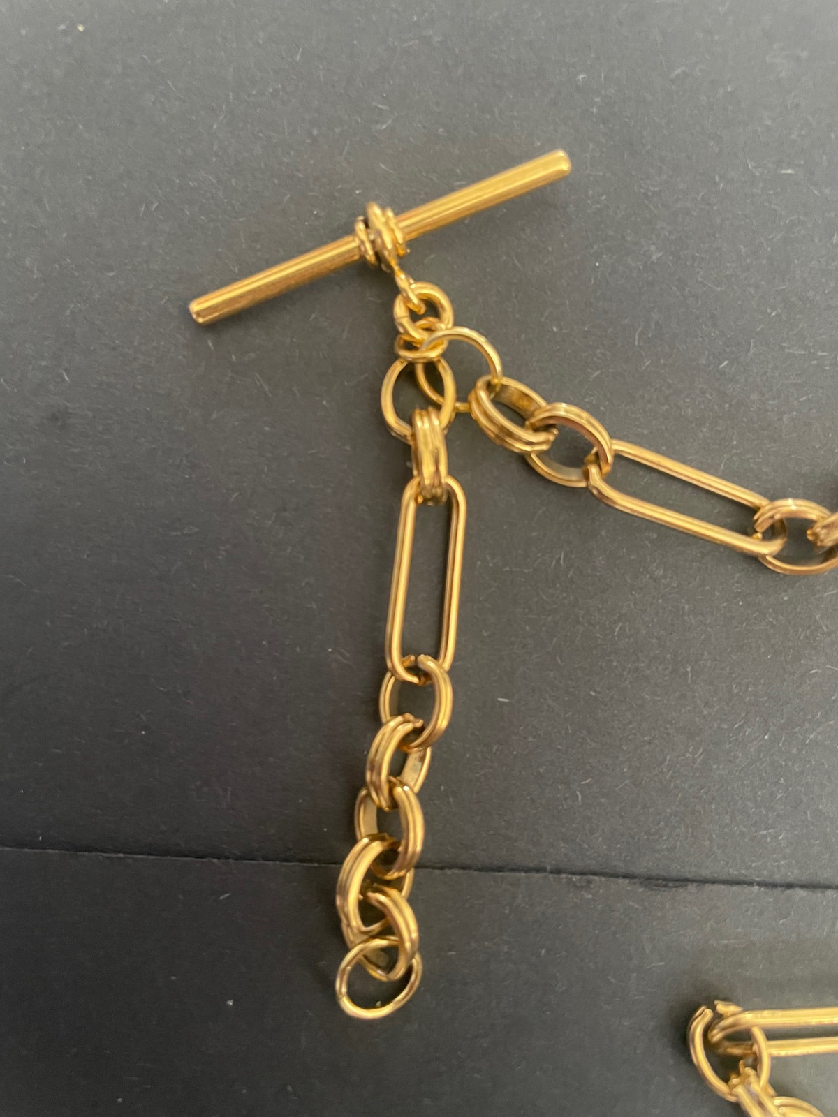 single albert belcher link gold plated albert pocket watch chain fob peaky