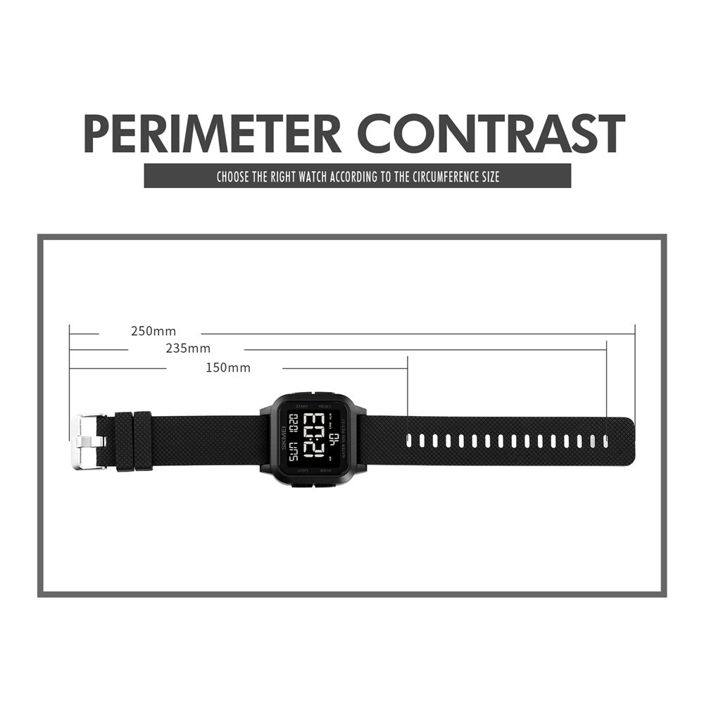 SKMEI Men Sport Watch Alarm Chrono Electronic Wristwatch Boys Girls Stopwatch