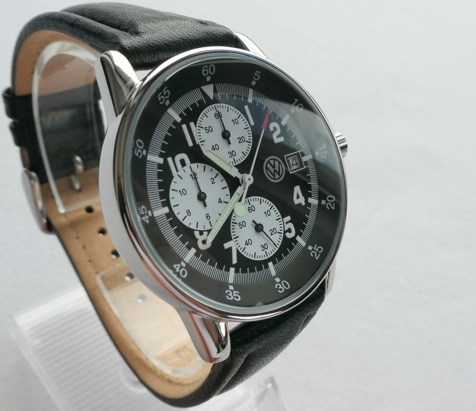 VW Volkswagen Classic Aviator Pilot Driver Sport Car Accessory Watch Chronograph