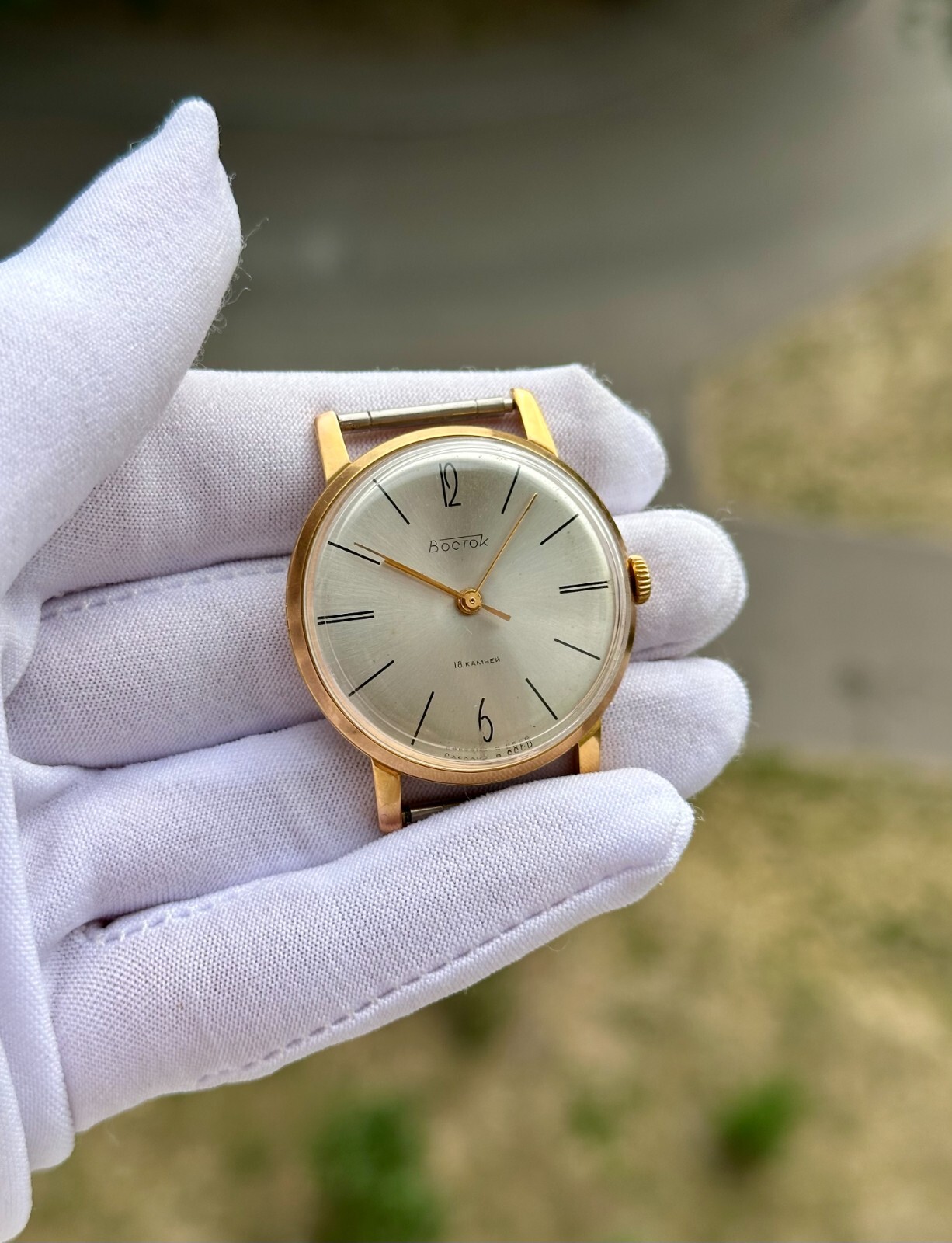 Vostok 2209 Gold Plated AU20 Vintage Original Soviet Classic Luxury Watch 1970s
