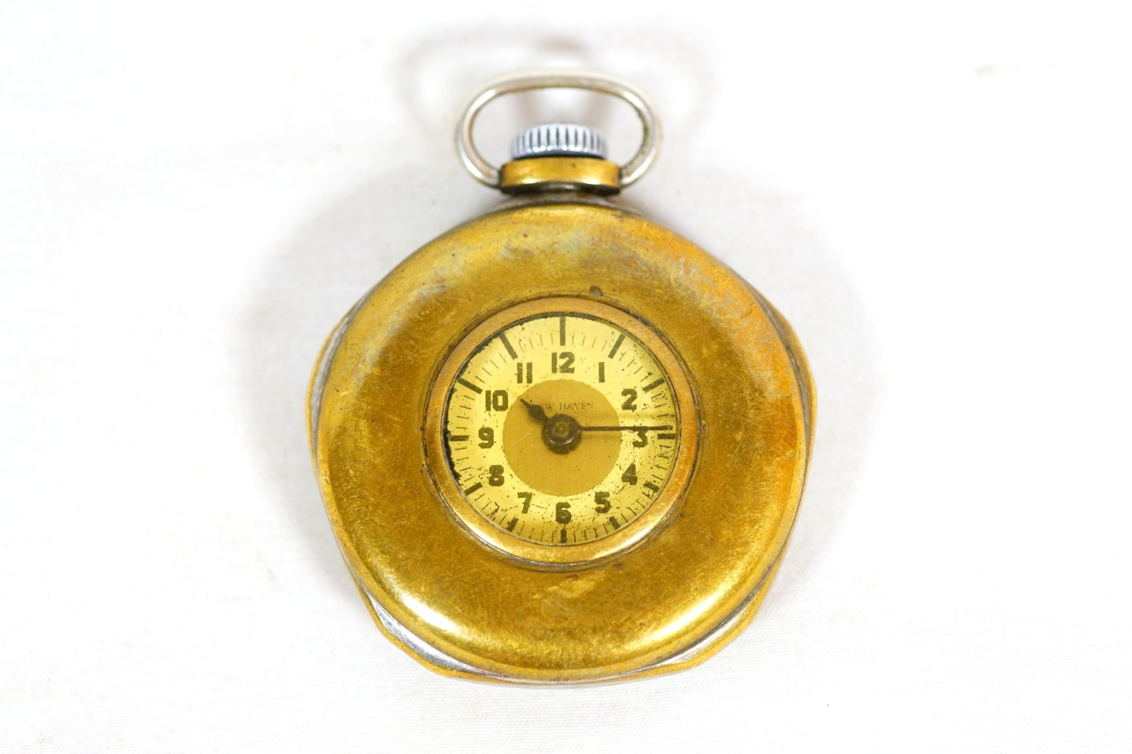New Haven Pocket Watch Pentagon Shape Mechanical Wind USA Pinlever Watch
