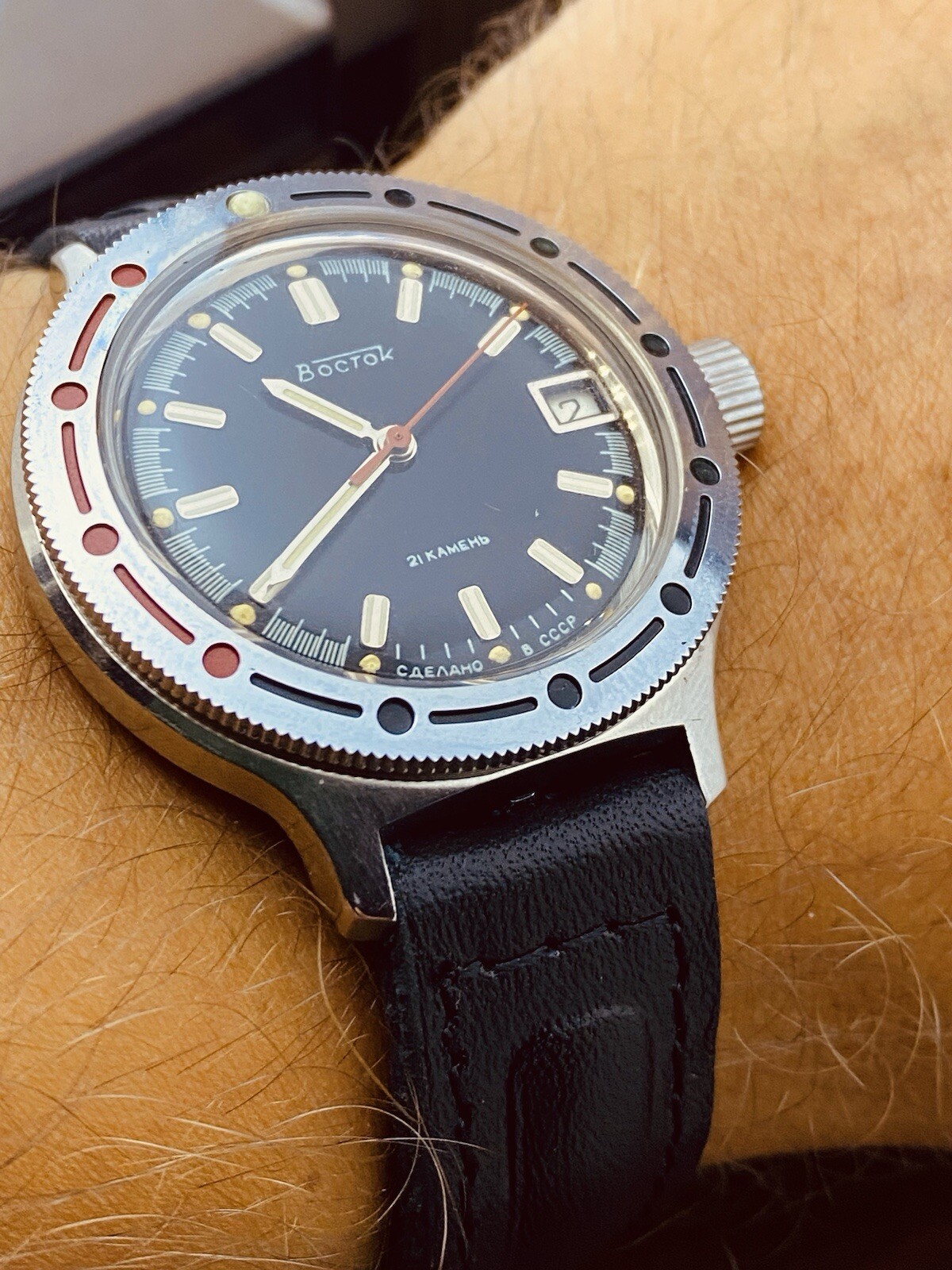 ☭ NOS Watch Vostok 2416Б Amphibian 21 J Diver Soviet USSR Vintage SERVICED #6518