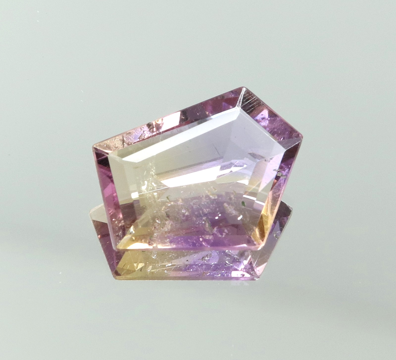 Natural Bolivia Ametrine Bi-Color 5.95 Ct Untreated Certified Loose Gemstone